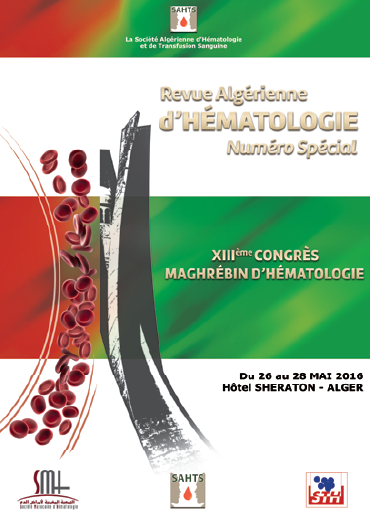 REVUE ALGÉRIENNE D'HÉMATOLOGIE N° Special